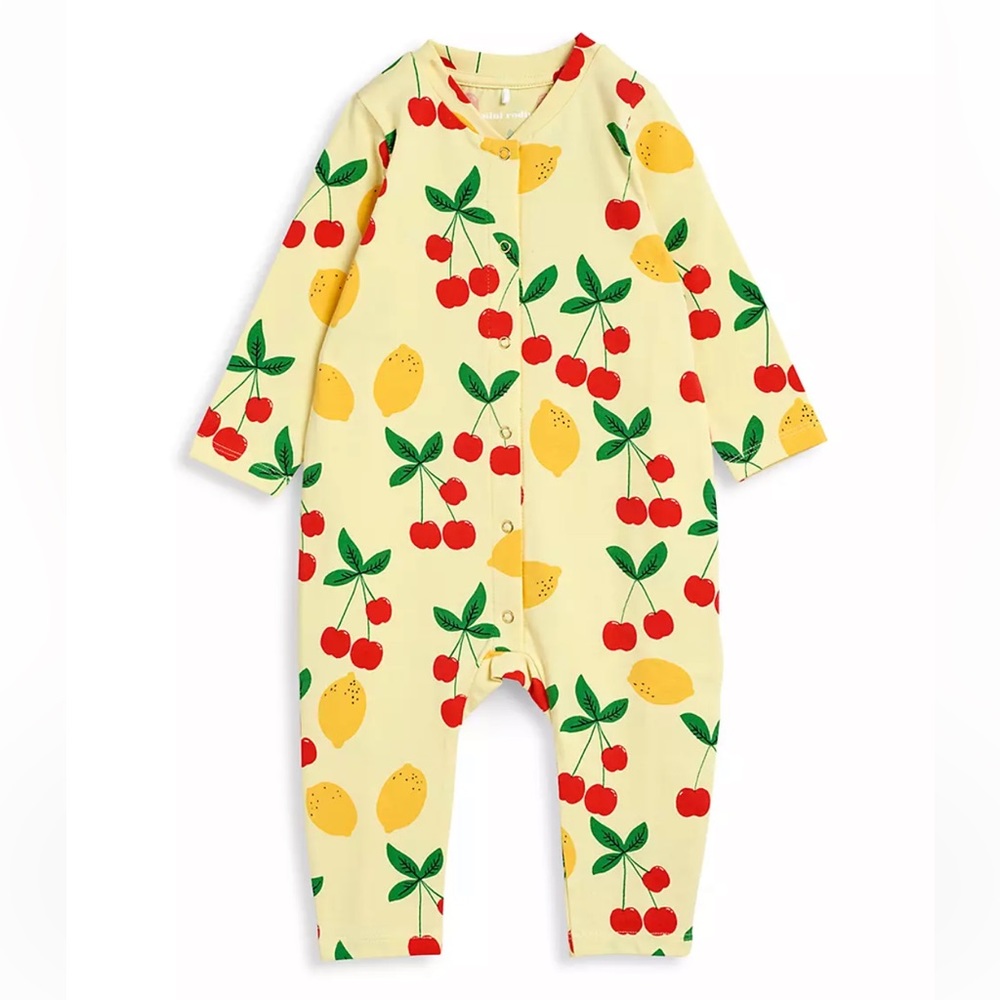 NWT mini rodini cherry lemonade outfit Baby's Cherry Lemonade Jumpsuit